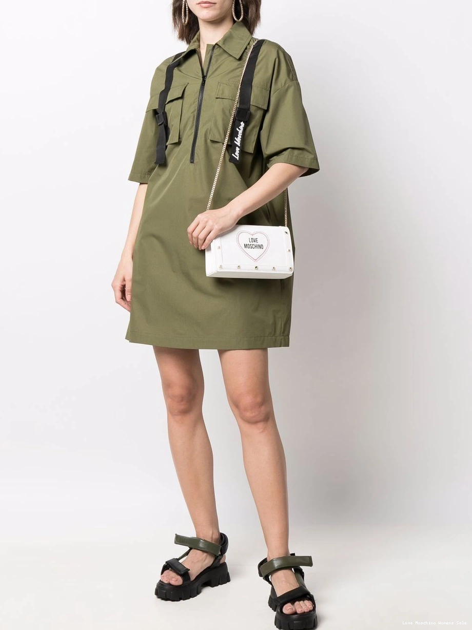 Affordable Moschino zip-up Women cotton-blend dress Love 0406